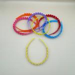 Scallop Edge Plastic Hairbands Wavy Design set of 12pcs