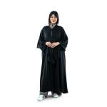 Beautiful ruffled abaya with a cape-style design