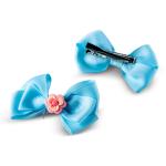 Girl's Bow Hair Clips Floral Design