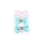 Girls Rhinestone Hair Bow Clip with Floral Details