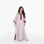 Lilac Contrast Trim Kaftan