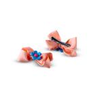 Girl's Adorable Grosgrain Bow Hair Clip with Daisy Flower Embelishments
