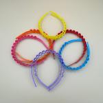 Scallop Edge Plastic Hairbands Wavy Design set of 12pcs