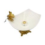 Elegant Butterfly Ceramic Fruit & Dessert Tray on Ornate Base