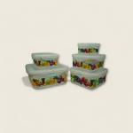 Fresh Fruit Print Food Storage Container Set