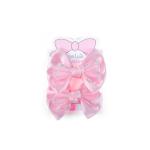 Girl's Elegant Bow Hair Clips with Mesh & Lace