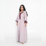 Lilac Contrast Trim Kaftan