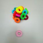 Neon Matte Spiral Hair Ties Set