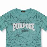 Marble Fade Graphic Tee – Purpose Patchwork in Fuzzy Chenille with Scripted Faith Text