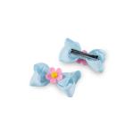 Girl's Adorable Grosgrain Bow Hair Clip with Daisy Flower Embelishments