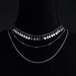 Artificial Layered Clover Charm Necklace