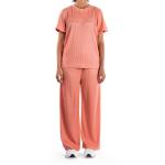 Ribbed Loungewear Set, Shiny Finish & Relaxed Fit
