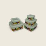 Fresh Fruit Print Food Storage Container Set