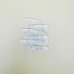 Transparent Mini Hair Claw Clips – Square Grip Design set of 12pcs