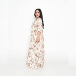 French cotton reception gown with embroidery