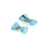 Girls Rhinestone Hair Bow Clip with Floral Details