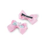 Girl's Heart Accent Double Layer Bow Hair Clip