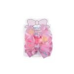Girls French Bow Hair clip Set with Mesh & Lace