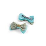 Girl's Polka Dot Bow Hiar Clip with Rhinestones