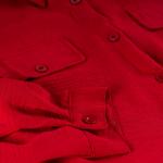 Luxe Texture Button-Front Shirt with Dual Flap Pockets & Classic Collar