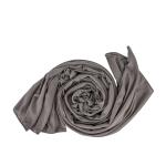 Cotton and Chiffon Scarf with Fine Stitch Edges - Ash Green