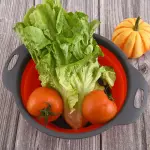 Collapsible Silicone Colander with Handles – Red & Grey