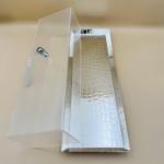 Rectangular Silver Acrylic Dessert Plate