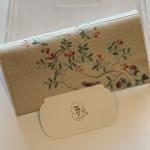 Embroidered Fabric Envelope – Blooming Branches & Birds