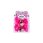 Girl's Rhinestone Glitter Accent Hair Bow Clip with Sparkle Details