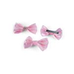 Girl's Elegant Rhinestone Crystal Accent Bow Hair Clip