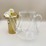 Diamond Knob Glass Teapot with Golden Infuser
