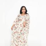 French cotton reception gown with embroidery