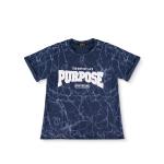 Marble Fade Graphic Tee – Purpose Patchwork in Fuzzy Chenille with Scripted Faith Text