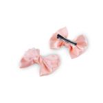 Girls French Bow Hair clip Set with Mesh & Lace