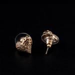 Artificial Heart Mesh Pendant & Stud Earrings Set