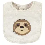 Baby Unisex Baby Cotton Bib and Sock Set, Sloth
