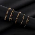 Artificial Slim Oval Link Chain Bracelet Set