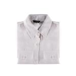 Luxe Texture Button-Front Shirt with Dual Flap Pockets & Classic Collar