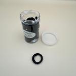 Super Elastic Black Hair Ties – Soft Fabric Bands in Clear Jar