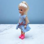 Cupcake Sweetheart Doll Denim Skirt and Boots