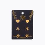 Artificial Snowflake, Heart & Star Cluster Earring Set
