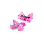 Girl's Heart Accent Double Layer Bow Hair Clip