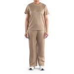 Ribbed Loungewear Set, Shiny Finish & Relaxed Fit