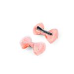 Girl's Grosgrain Bow Hair with Glitter Mesh Details