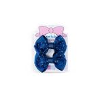 Girl's Grosgrain Bow Hair with Glitter Mesh Details