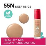 Bourjois Healthy Mix Clean Liquid Foundation - 55N Deep Beige
