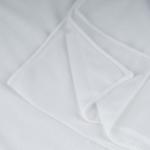 Cotton and Chiffon Scarf with Fine Stitch Edges - Pure White