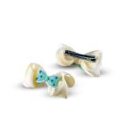 Girl's Charming Grosgrai Bow Hair Clip with Polka-Dot Bow Embellishments