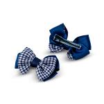 Girl's Gingham-Patterned Checkered Bow Hair Clip