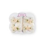 Girl's Elegant Bow Hair Clip with Rose Embellishment